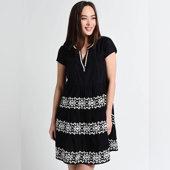 ROLLER RABBIT WOMEN'S ALEPH EMBROIDERED PAMELA DRESS - 100% Cotton - Size Medium - Picture 1 of 10